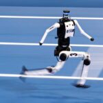 Humanoid robot sprinting at the Beijing Games. Source: The Independent