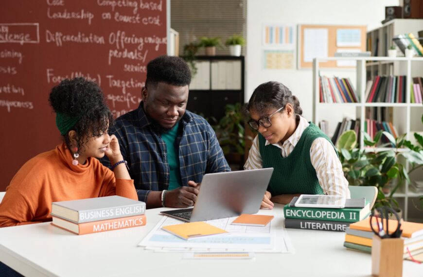 Nigerian students collaborating and studying. Source: mediaphotos / Getty Images